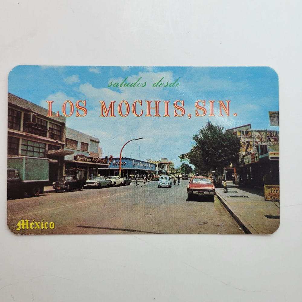 Los Mochis‎ Mexico Travel Souvenir Vintage Street Scene Postcard